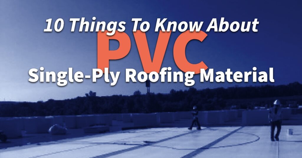 Background of commercial PVC roofing